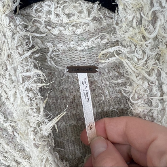 Free People Cream and Tan Teddy Jacket Cardigan - Picture 6 of 9